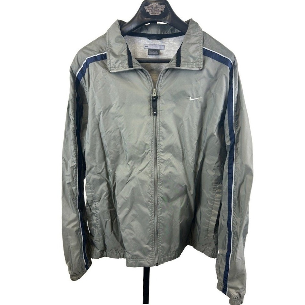 Nike Gray Full Zip Lightweight Track Jacket Men's Size Large Athletic